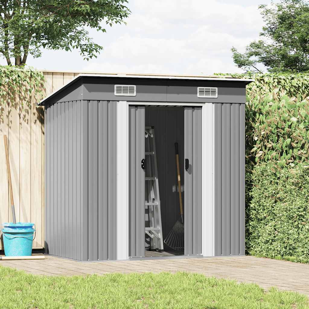 Garden Shed Metal Grey