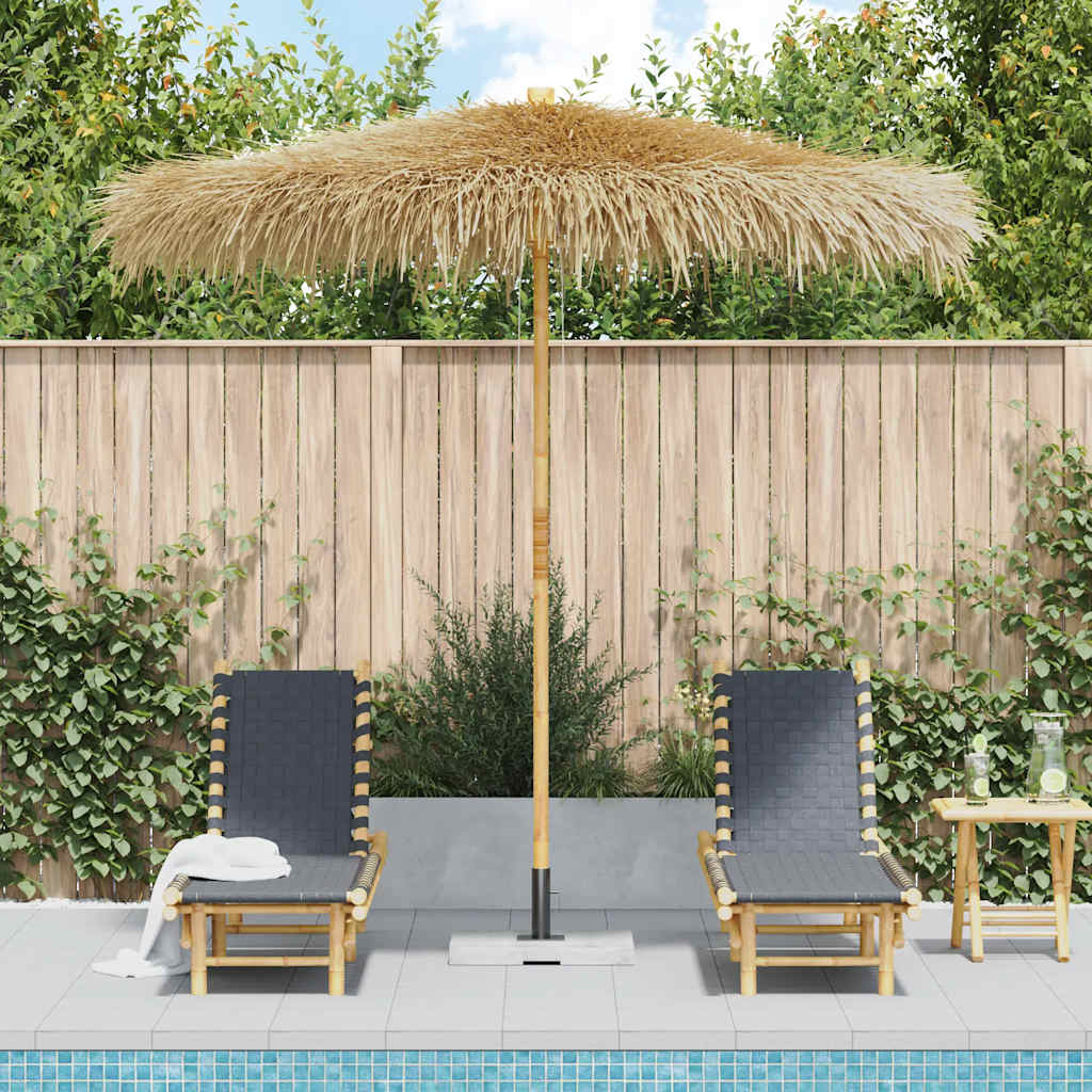 vidaXL Bamboo Garden Parasol with Banana Leaf Roof 210 cm 1