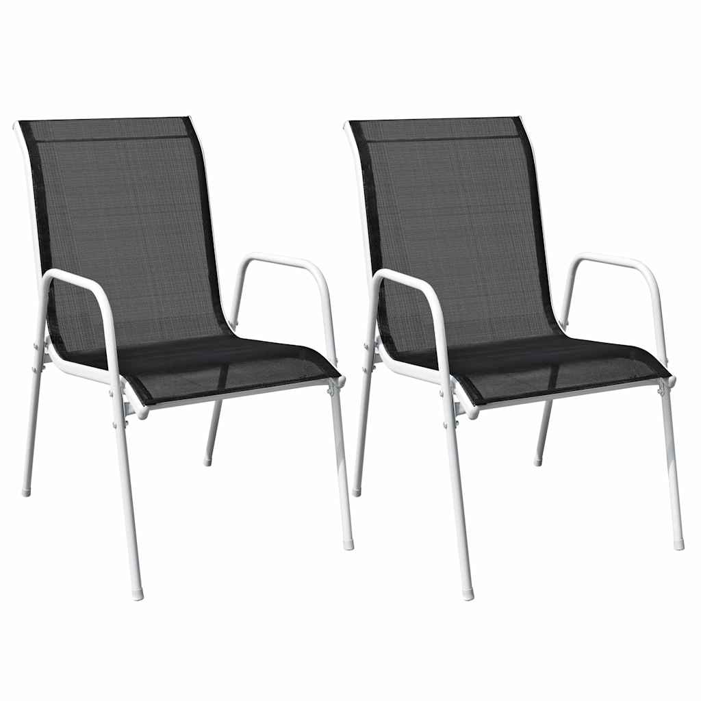 43314 vidaXL 3 Piece Bistro Set Steel Black 3