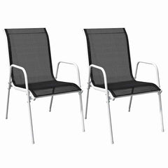 43314 vidaXL 3 Piece Bistro Set Steel Black 3