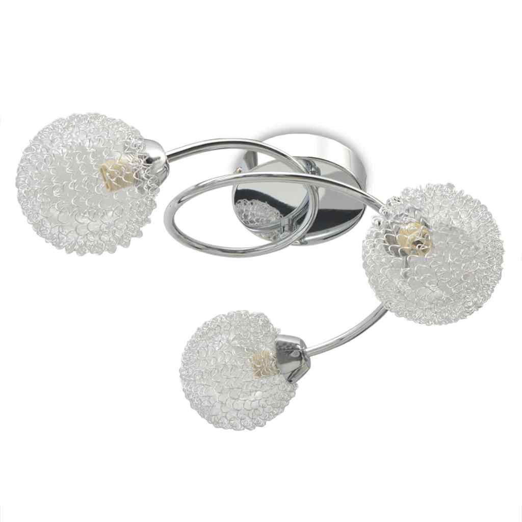 vidaXL Ceiling Lamp | Chrome, Warm White | Glass, Metal | Medium | Modern 5