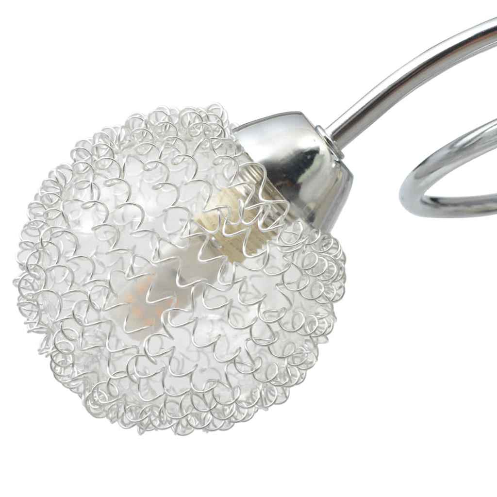 vidaXL Ceiling Lamp | Chrome, Warm White | Glass, Metal | Medium | Modern 6