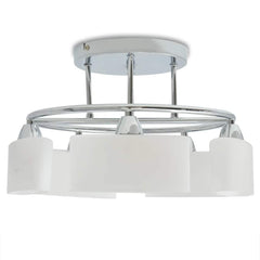 vidaXL Ceiling Lamp | Chrome, White | Glass, Metal | Medium | Ceiling Lamp 3