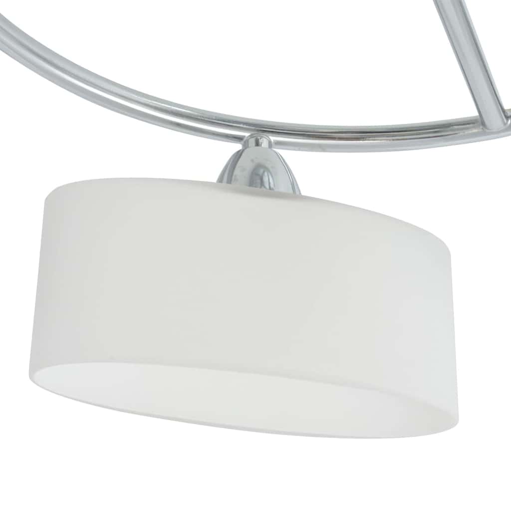 vidaXL Ceiling Lamp | Chrome, White | Glass, Metal | Medium | Ceiling Lamp 4