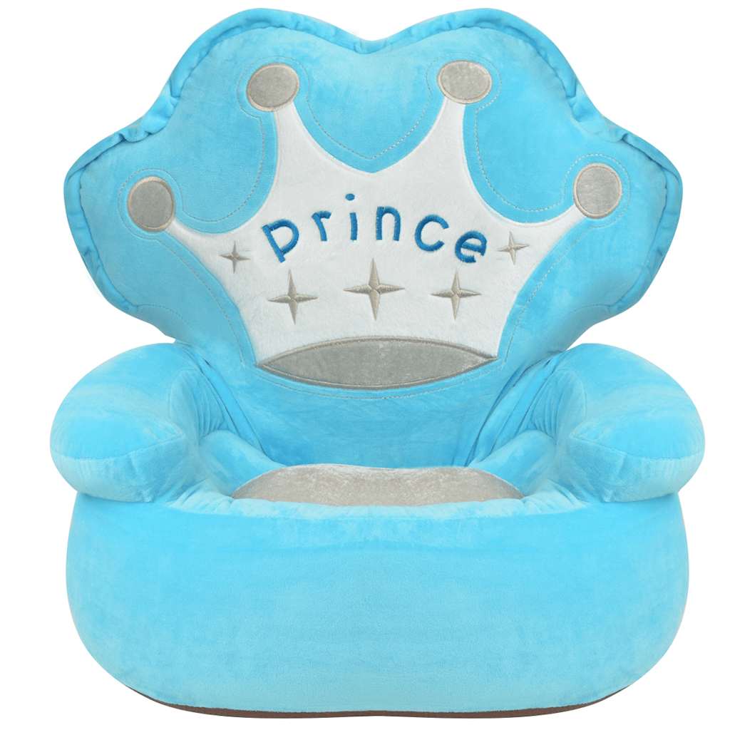 Plush Children's Chair Brown Prince