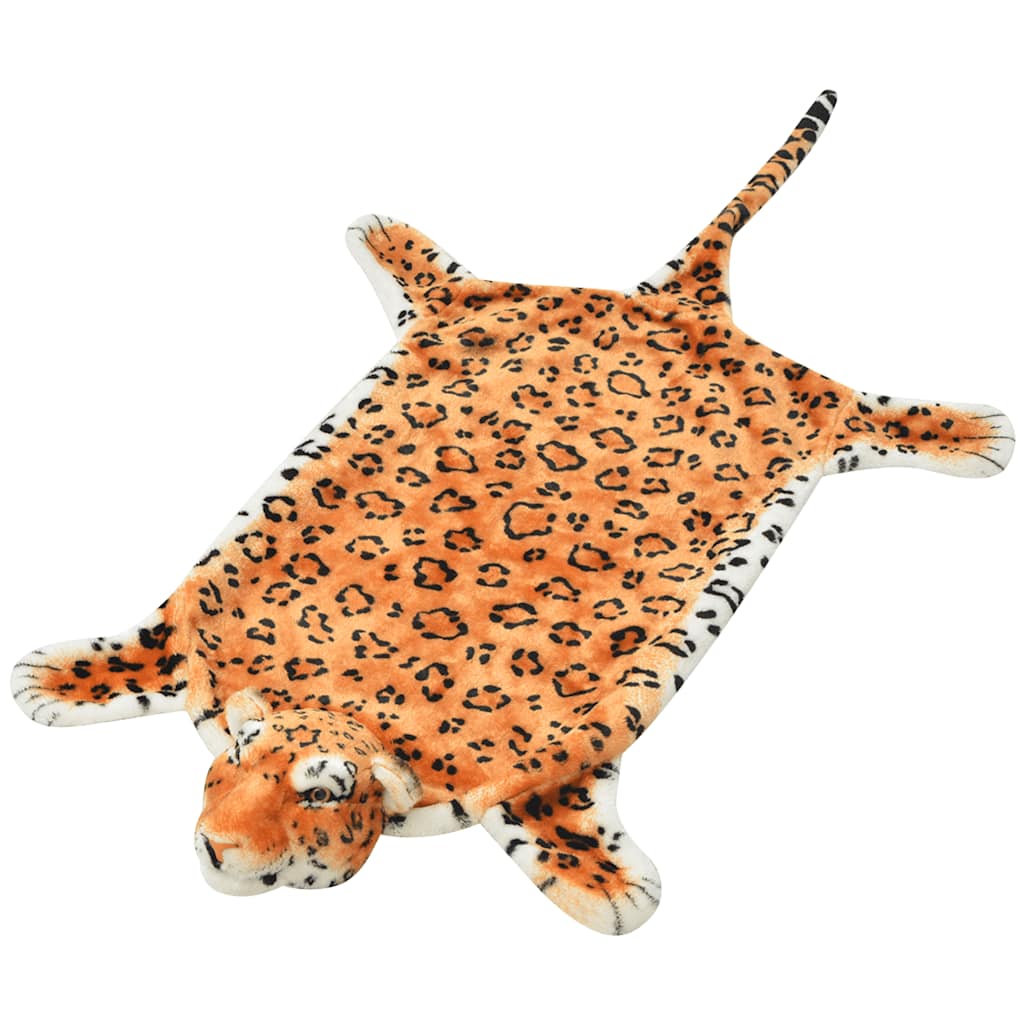 vidaXL Leopard Carpet Plush 139 cm Brown 1