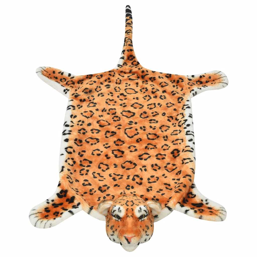 vidaXL Leopard Carpet Plush 139 cm Brown 2
