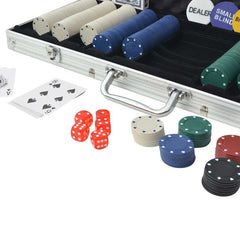 vidaXL Poker Set with 500 Chips Aluminium 3