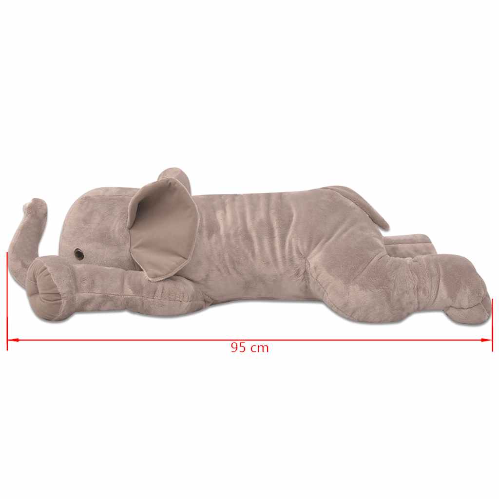 vidaXL Plush Cuddly Toy Elephant XXL 95 cm 4