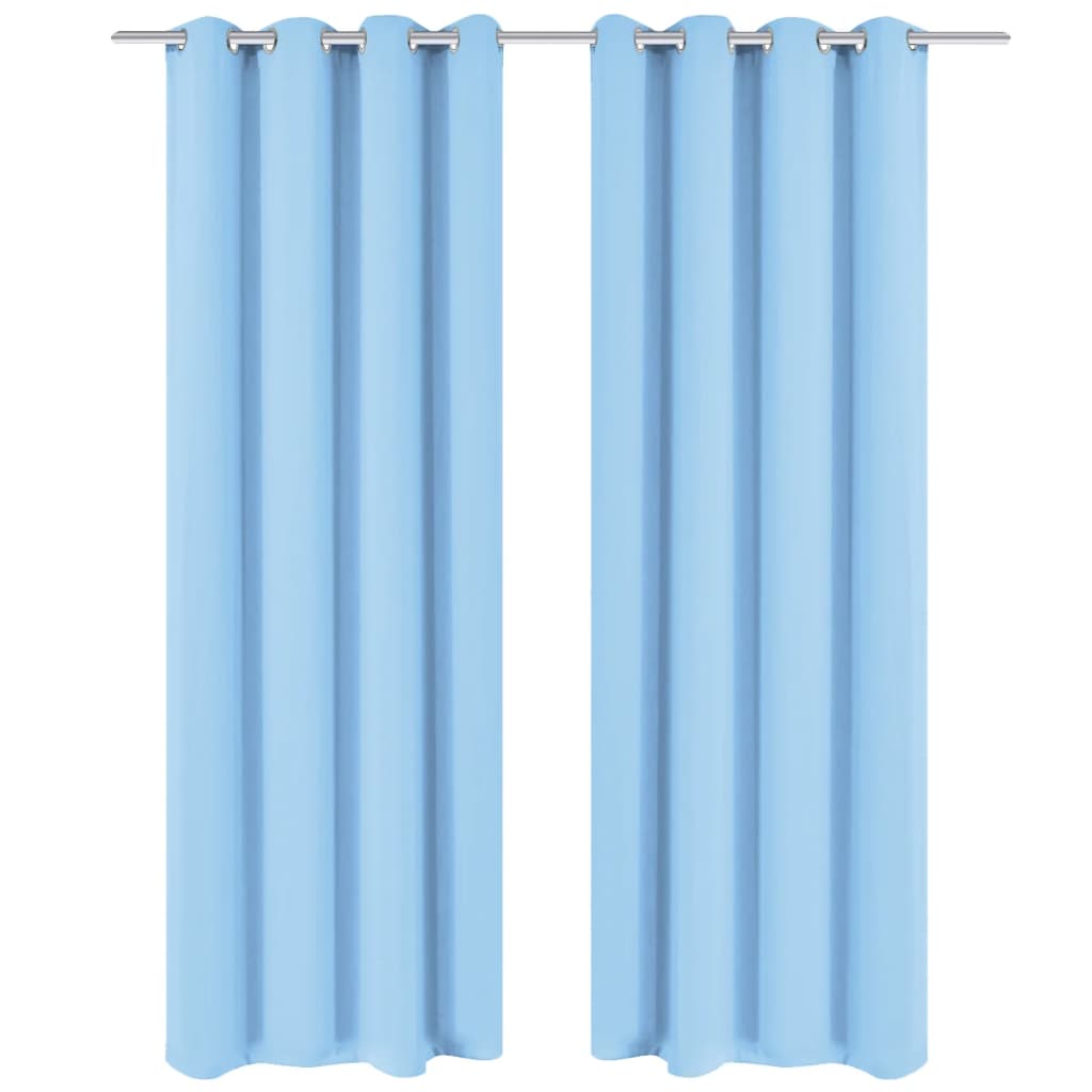 vidaXL Blackout Curtain with Metal Eyelets 270x245 cm Turquoise 2