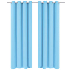 vidaXL Blackout Curtain with Metal Eyelets 270x245 cm Turquoise 2