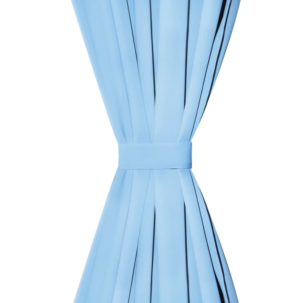 vidaXL Blackout Curtain with Metal Eyelets 270x245 cm Turquoise 4