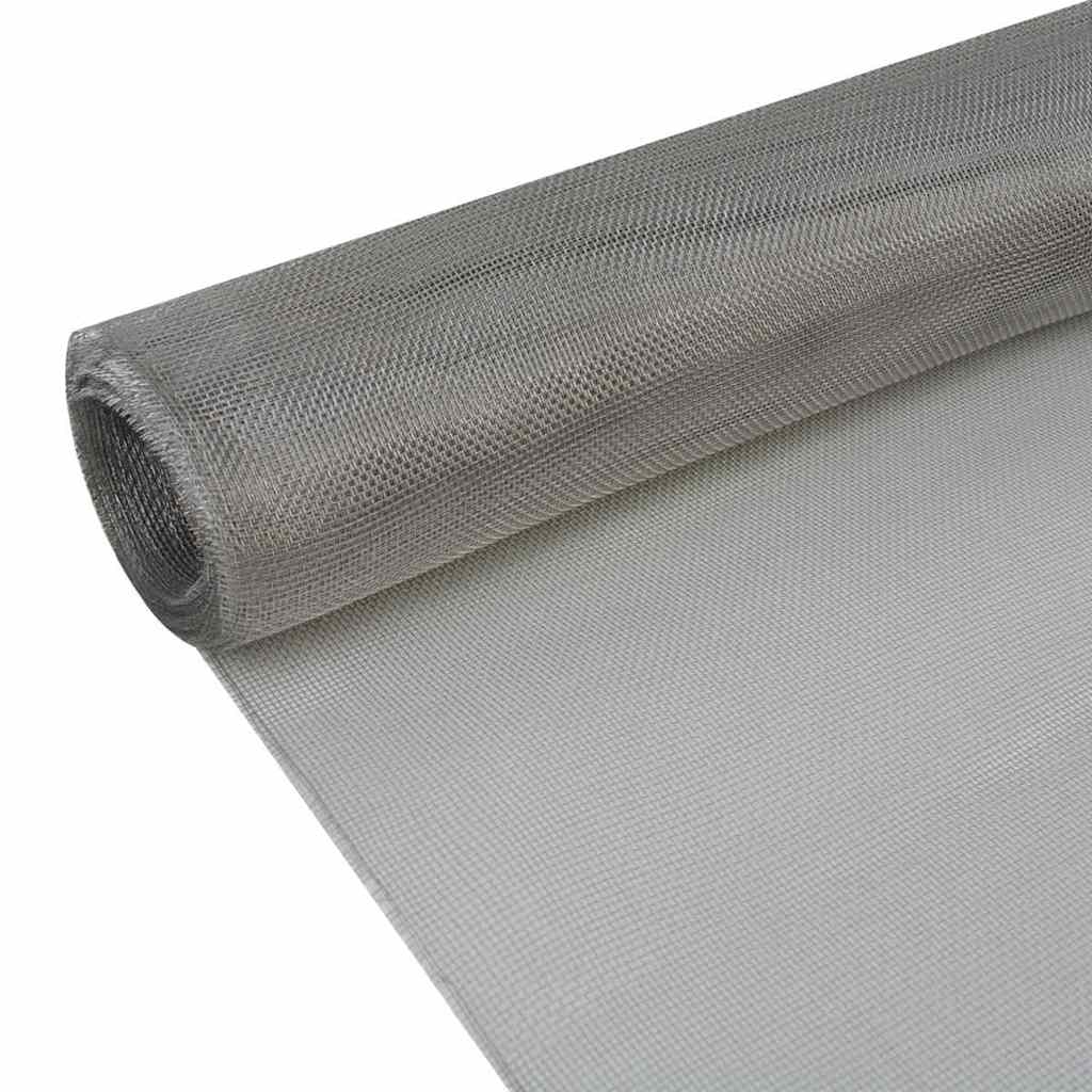 vidaXL Wire Fences 100 x 1000 cm Stainless Steel 304 Silver 2