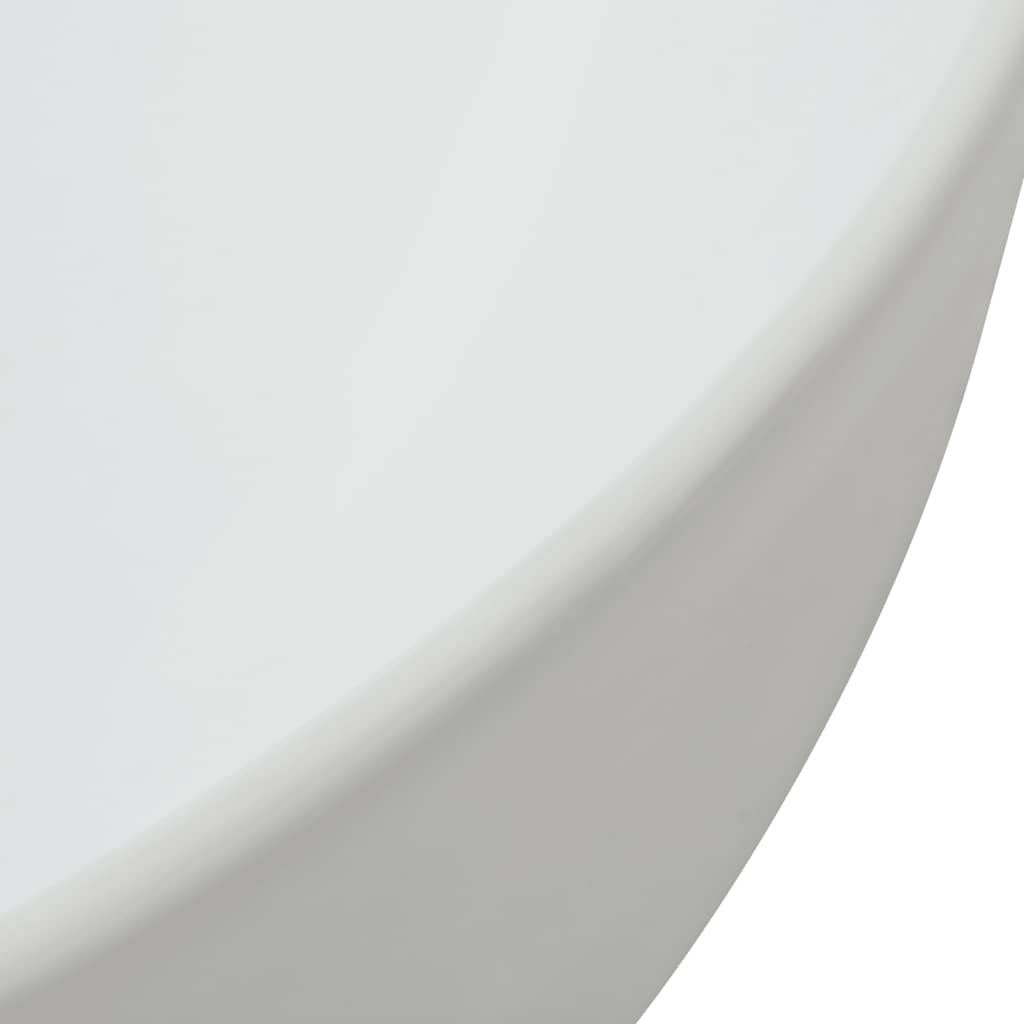 142345 vidaXL Basin Triangle Ceramic White 50,5x41x12 cm 4
