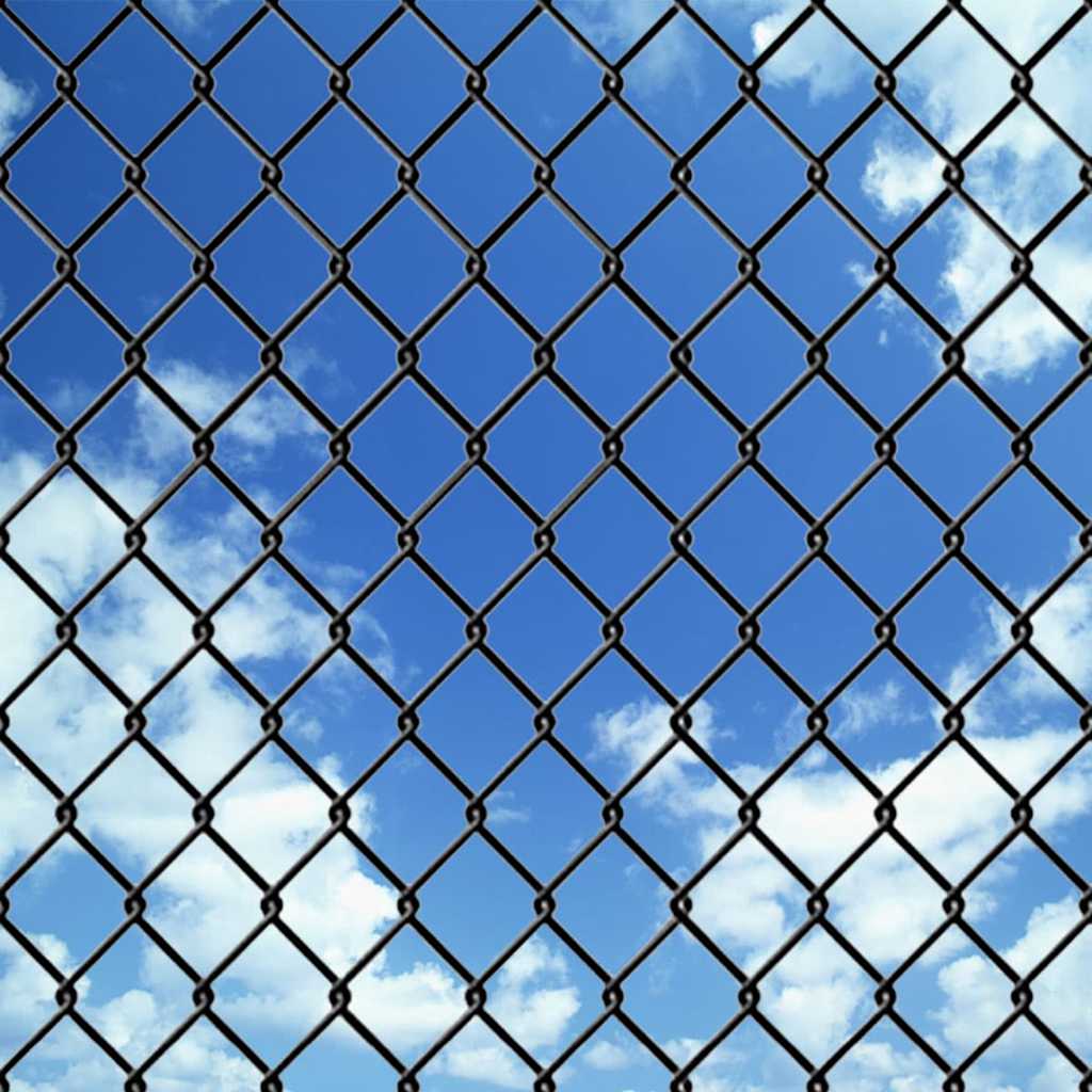 142424 vidaXL Chain Link Fence Steel 15x1 m Grey 3