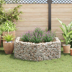 vidaXL Hexagonal Gabion Raised Bed 160x140x50 cm 3
