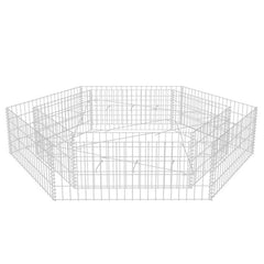 vidaXL Gabion Raised Bed | Silver | Galvanised Steel | 200x173x40 cm 2