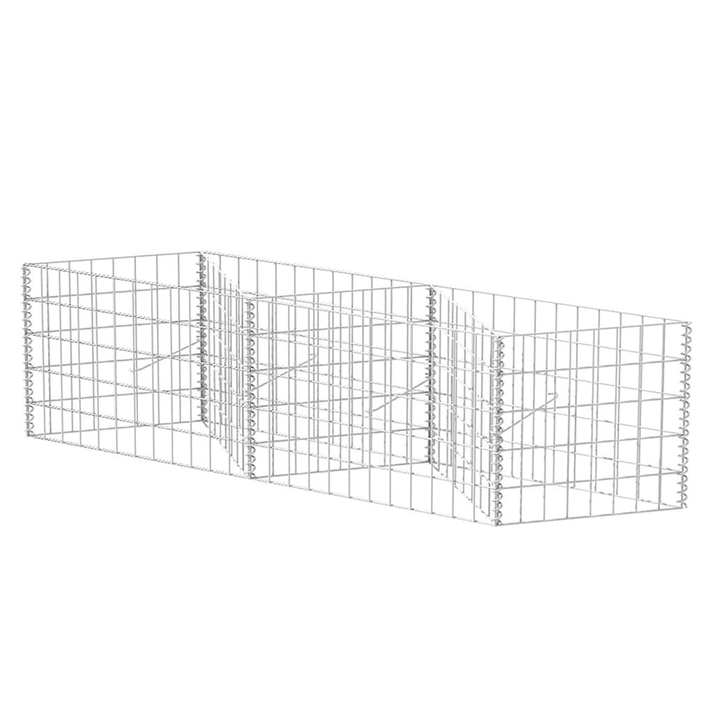 vidaXL Gabion Basket Galvanised Steel 120x30x50 cm 2
