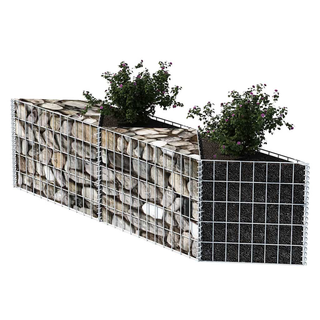 vidaXL Gabion Basket Galvanised Steel 120x30x50 cm 5
