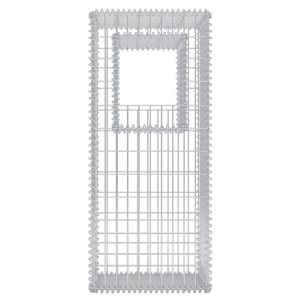 Gabion Basket Posts/Planters 2 pcs Steel 50 x 50 x 120 cm
