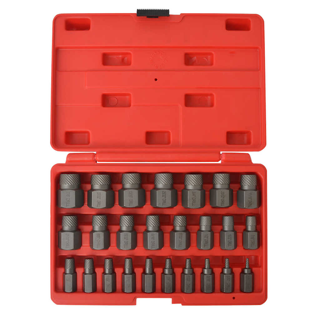 210381 vidaXL 25 Piece Multi-Spline Screw Extractor Set Steel 1