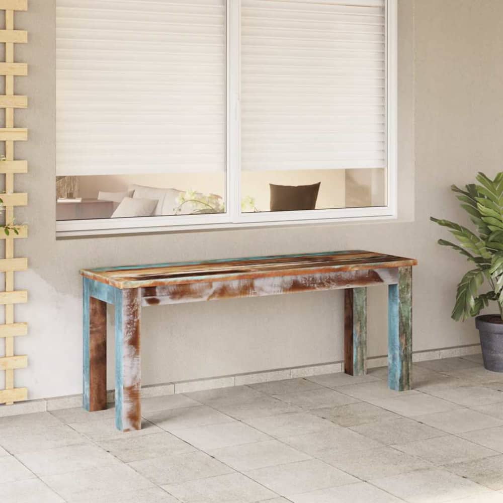 243454 vidaXL Bench Solid Reclaimed Wood 110x35x45 cm 1