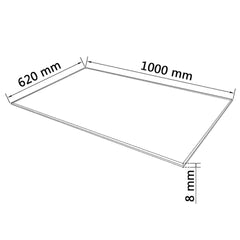 vidaXL Table Top | Transparent | Tempered Glass | 1000x620 mm | Table Top 4