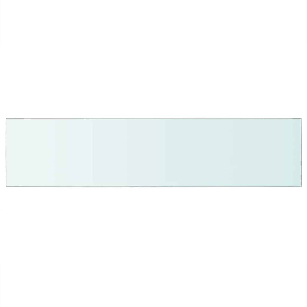 vidaXL Glass Panel | Clear | Tempered Glass | 110x25 cm | Glass Shelf 2