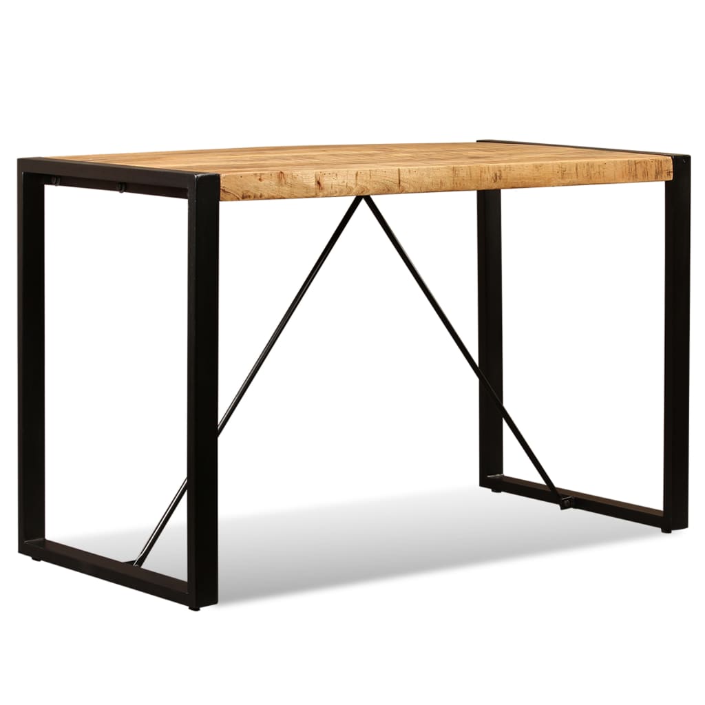 vidaXL Dining Table Solid Rough Mango Wood 120 cm 2