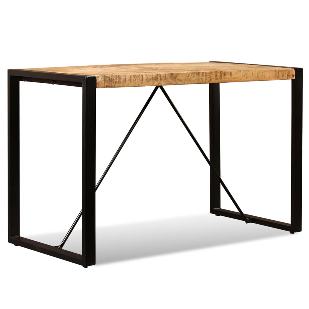 vidaXL Dining Table Solid Rough Mango Wood 120 cm 3