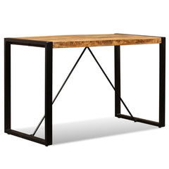 vidaXL Dining Table Solid Rough Mango Wood 120 cm 4
