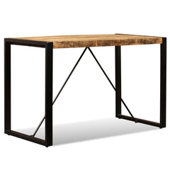 vidaXL Dining Table Solid Rough Mango Wood 120 cm 6