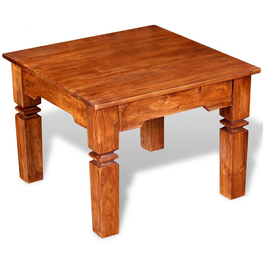 Coffee Table Solid Wood 60x60x45 cm Dark brown 60 cm