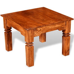Coffee Table Solid Wood 60x60x45 cm Dark brown 60 cm