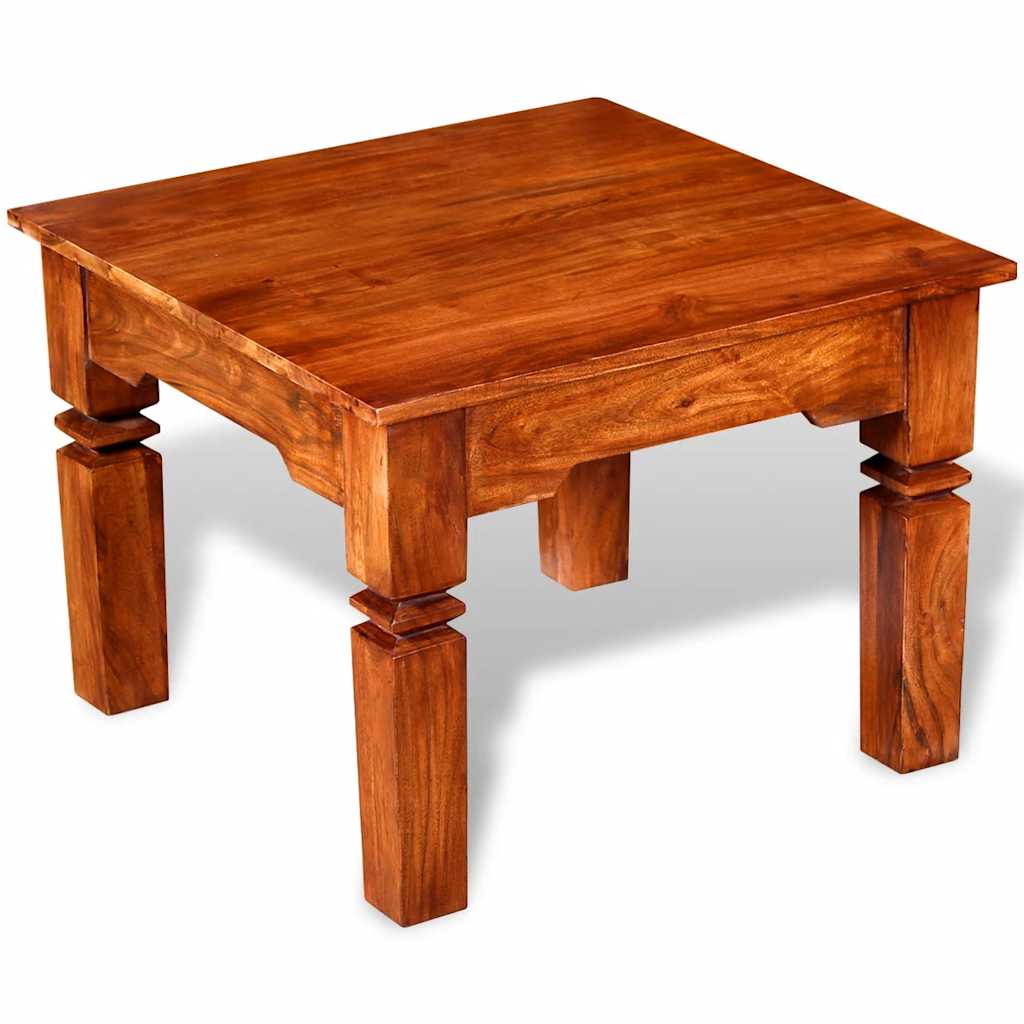 Coffee Table Solid Wood 60x60x45 cm Dark brown 60 cm