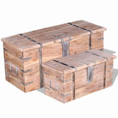 Storage Chest Solid Wood Light brown 2