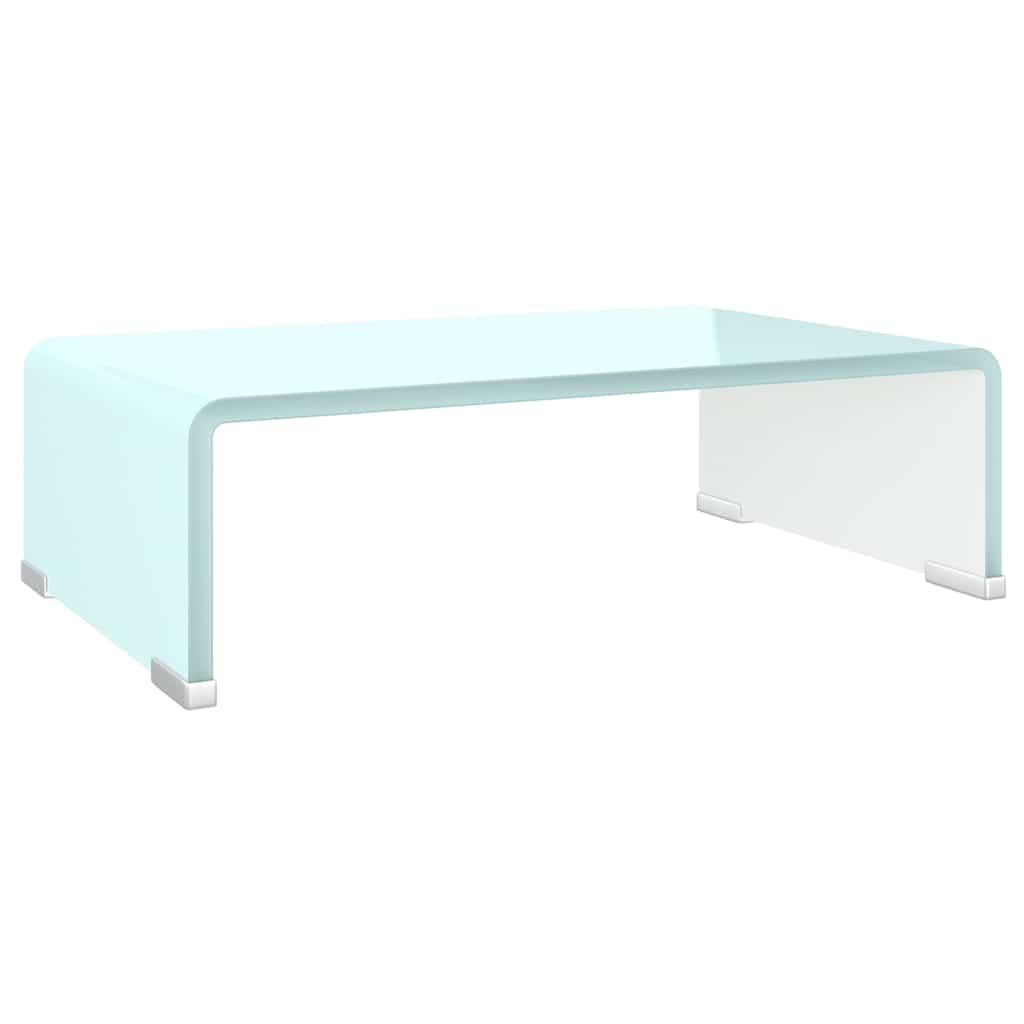 vidaXL TV Stand/Monitor Riser Glass Green 40x25x11 cm 2