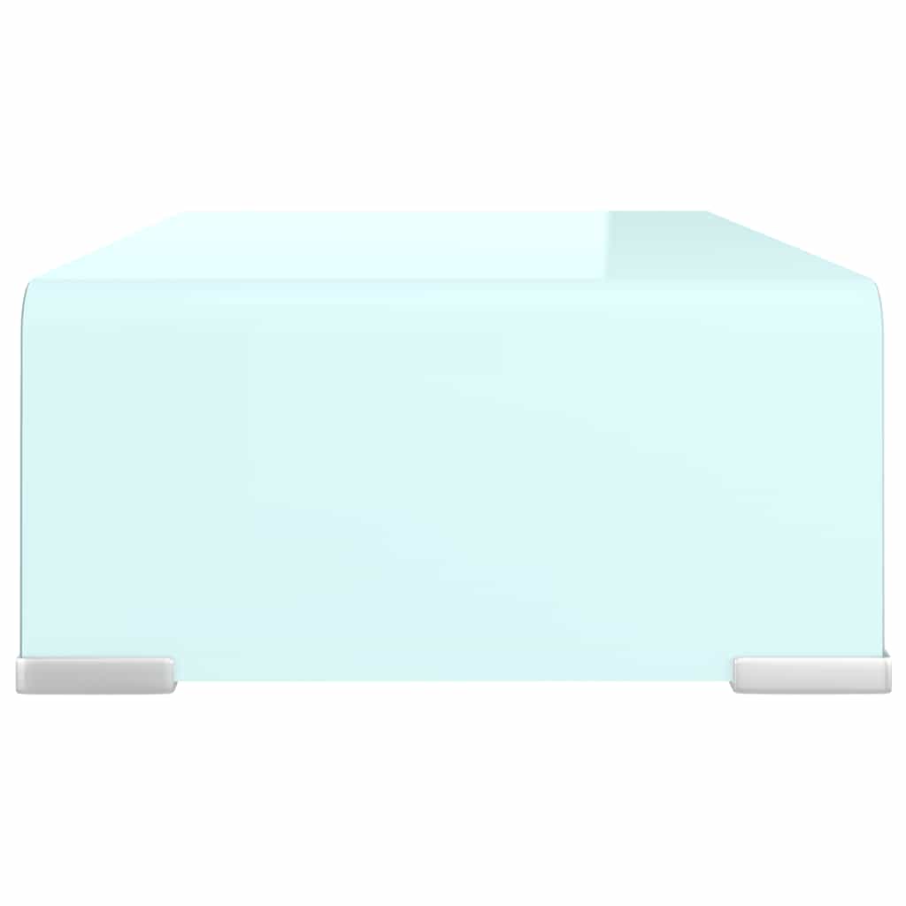 vidaXL TV Stand/Monitor Riser Glass Green 40x25x11 cm 4