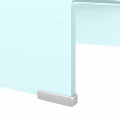 vidaXL TV Stand/Monitor Riser Glass Green 40x25x11 cm 5