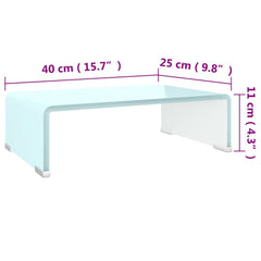 vidaXL TV Stand/Monitor Riser Glass Green 40x25x11 cm 6