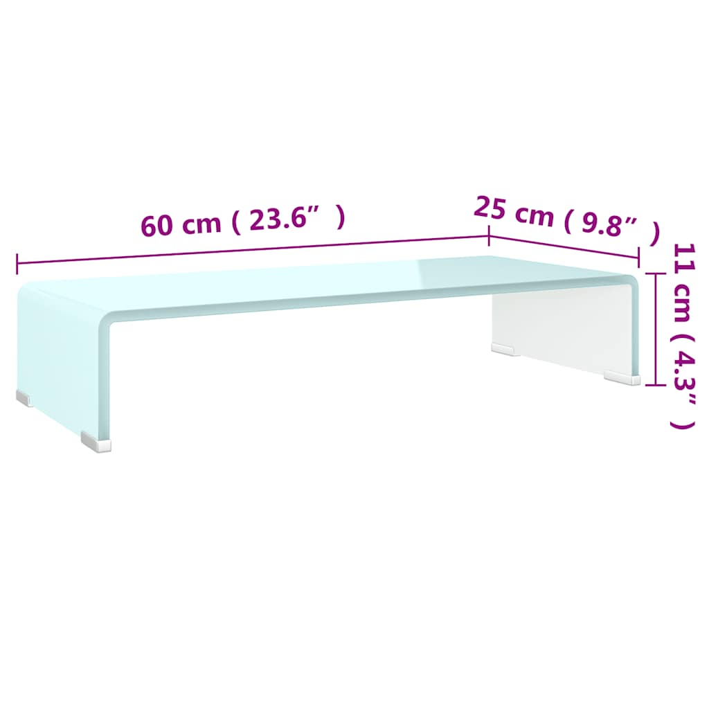 vidaXL TV Stand | Green | Tempered Glass, Plastic | 60x25x11 cm | TV Stand 6
