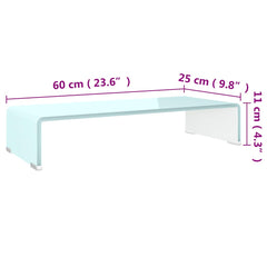 vidaXL TV Stand | Green | Tempered Glass, Plastic | 60x25x11 cm | TV Stand 6