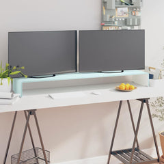 TV Stand/Monitor Riser Glass Depth 30 cm Green 120 cm