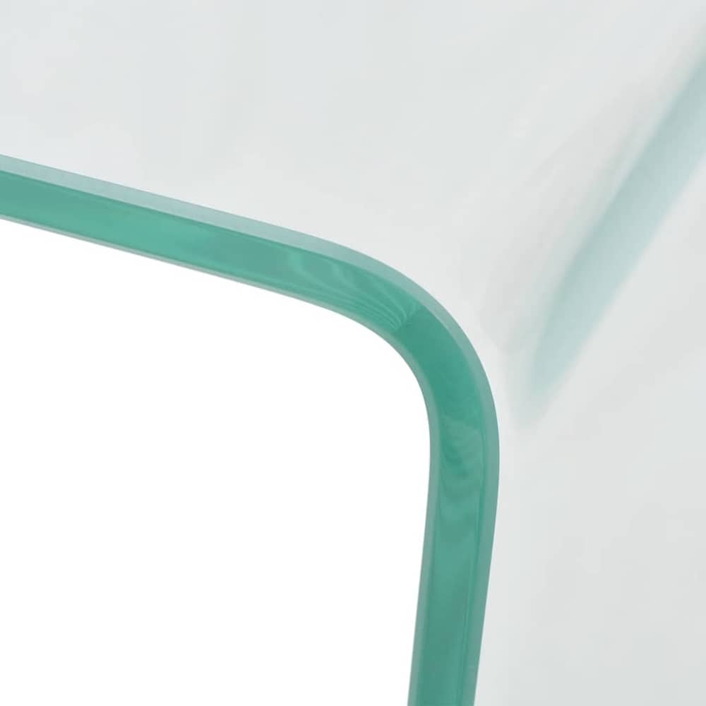 244188 vidaXL Coffee Table Tempered Glass 49,5x50x45 cm Clear 4