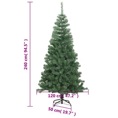 vidaXL Artificial Christmas Tree L 240 cm Green 6