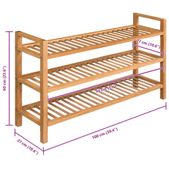 vidaXL Shoe Rack | Solid Oak Brown | Solid Oak Wood | Large | Shoe Rack 5