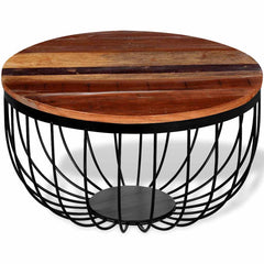 244230 vidaXL Coffee Table Solid Reclaimed Wood 3