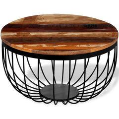 244230 vidaXL Coffee Table Solid Reclaimed Wood 4
