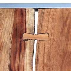 vidaXL Coffee Table | Set of 2 | Brown | Solid acacia wood, steel | Medium 6
