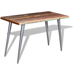 vidaXL Dining Table Solid Reclaimed Wood 120x60x76 cm 4